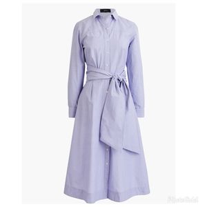 NWT J. Crew Tie-Waist Shirt Dress